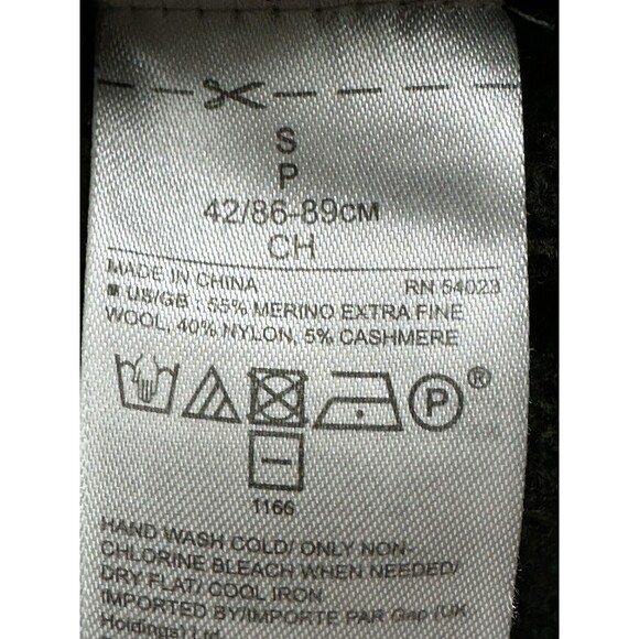 Banana Republic Sweater Merino Wool Cashmere Ruffle Mock Neck Green Womens Sm - Picture 9 of 12